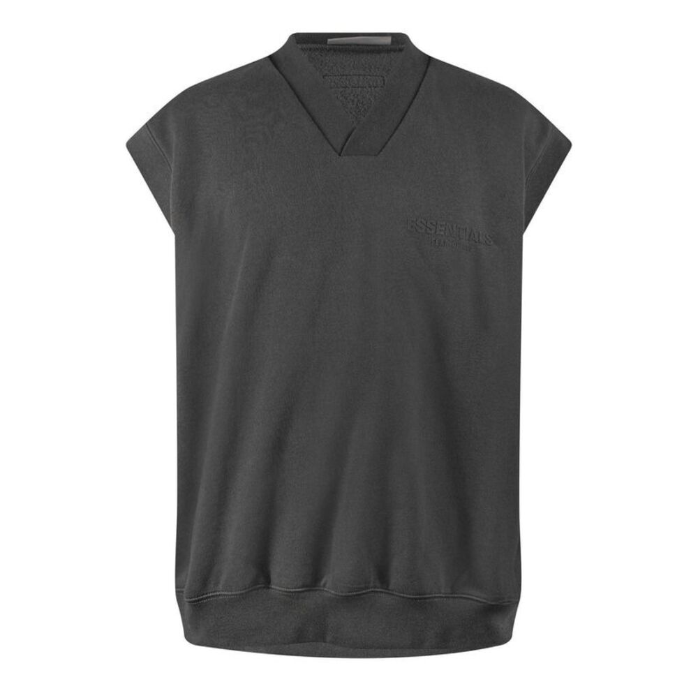 Fear Of God Essentials Mens Knitted Sweater Vest / Off Black